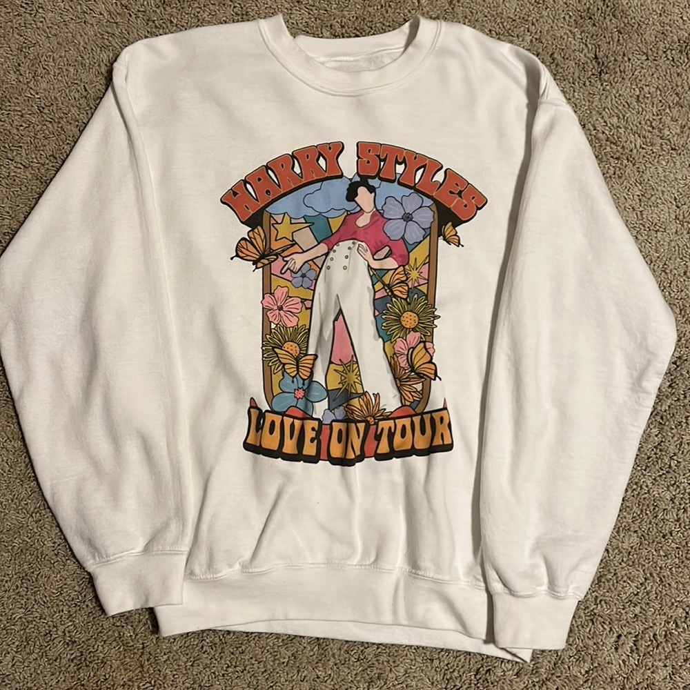 Harry Styles Love On Tour White Sweatshirt
